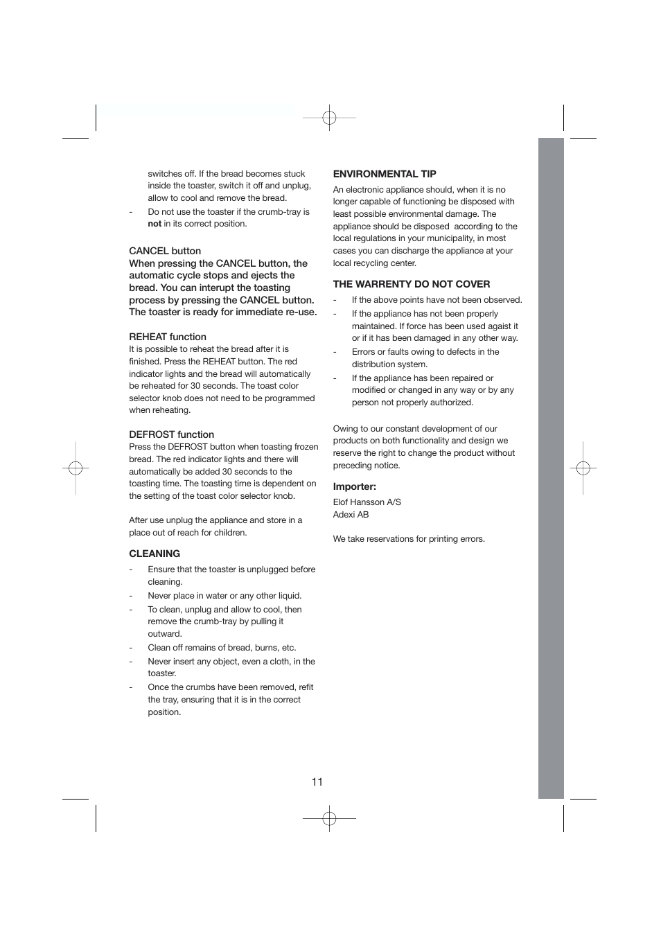 Melissa Steel Series 243-003 User Manual | Page 11 / 21