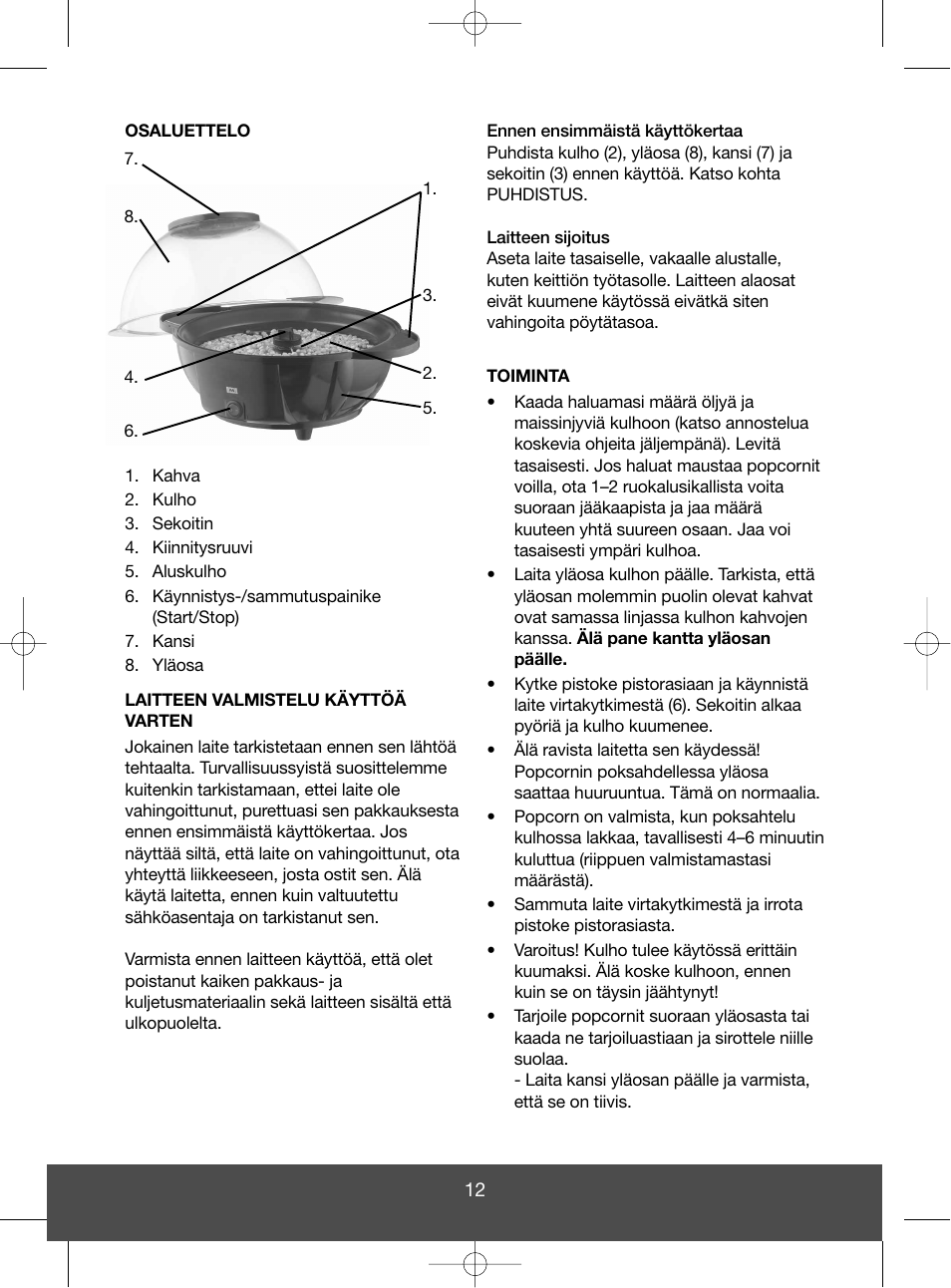 Melissa 643-041 User Manual | Page 12 / 29