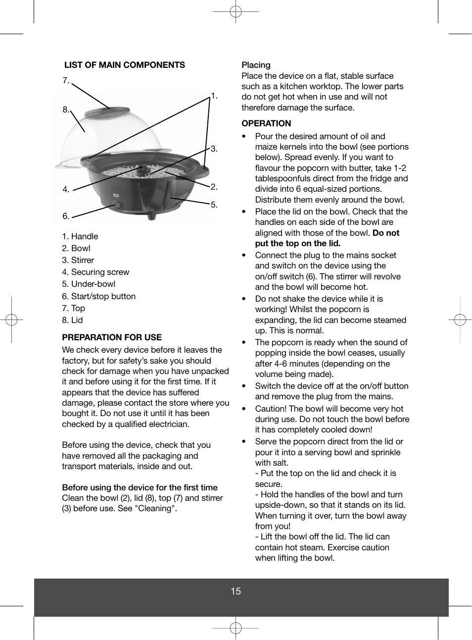 Melissa 643-041 User Manual | Page 15 / 29