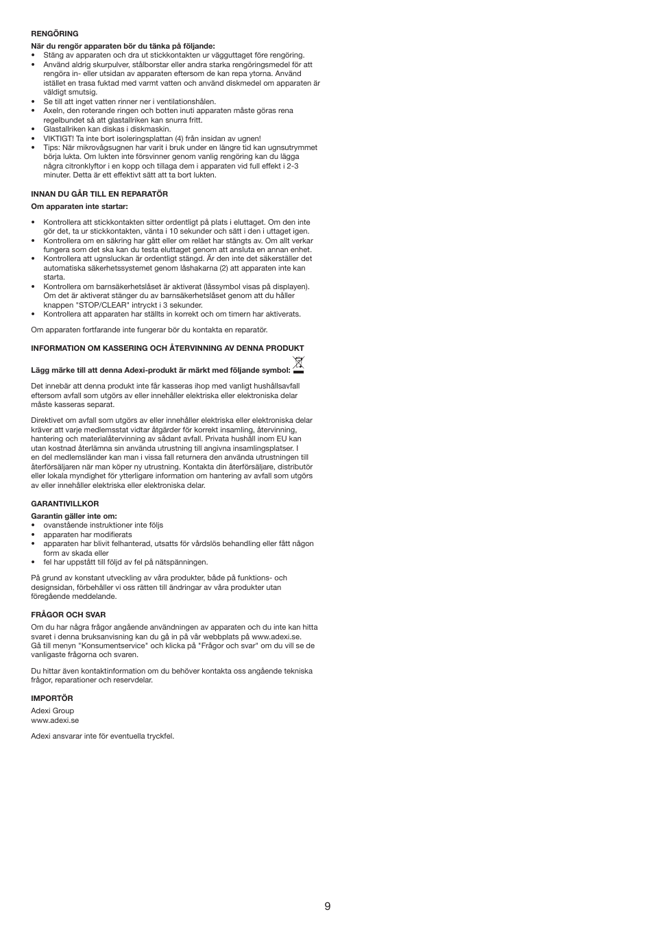 Melissa 753-134 User Manual | Page 9 / 30
