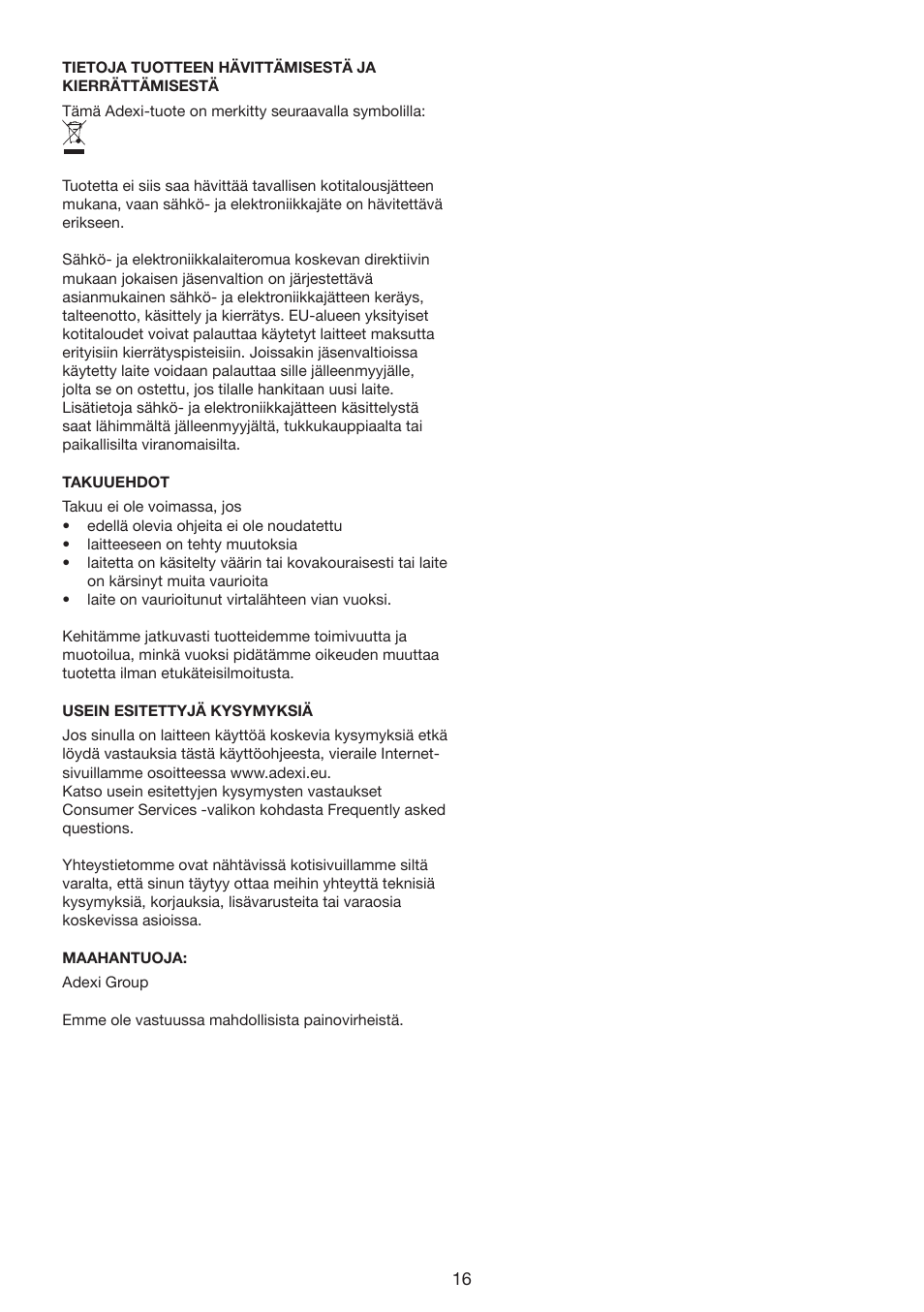 Melissa 646-80 User Manual | Page 16 / 30