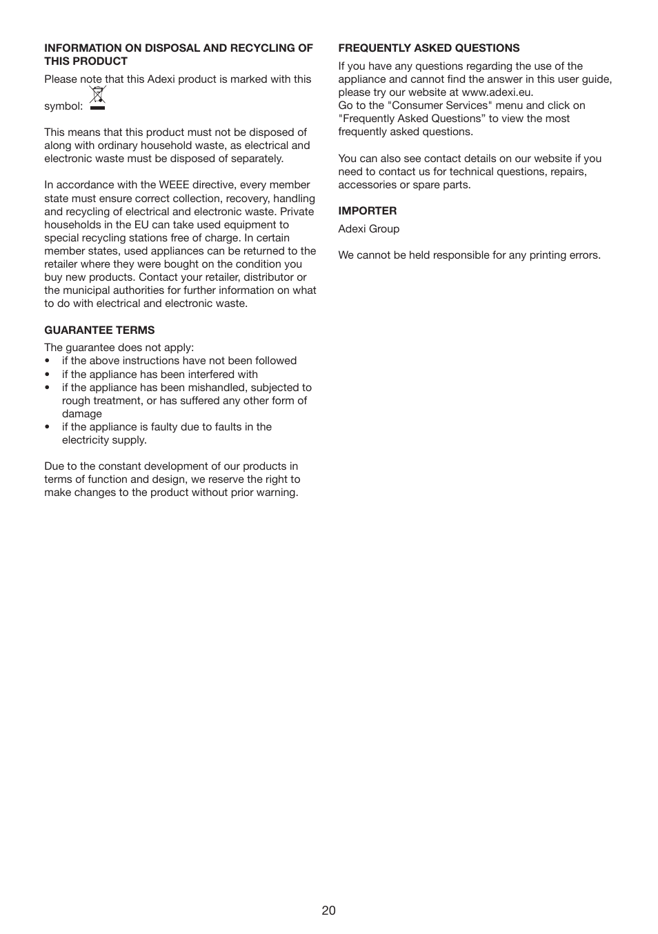 Melissa 646-80 User Manual | Page 20 / 30
