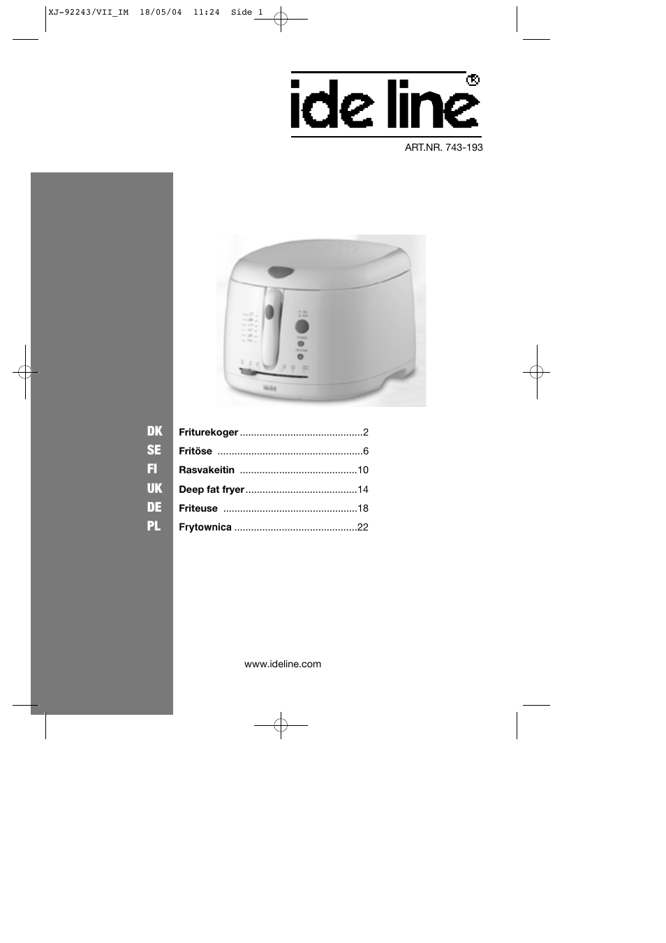 Melissa idel line 743-193 User Manual | 25 pages