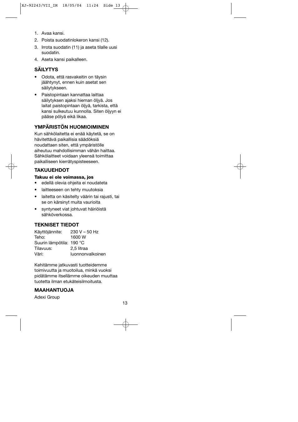 Melissa idel line 743-193 User Manual | Page 13 / 25