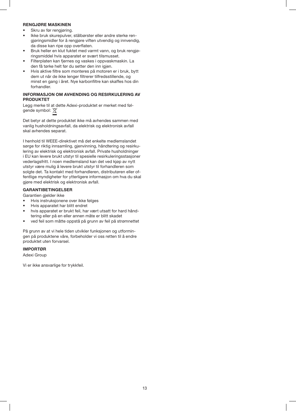 Melissa exido 258-015 User Manual | Page 13 / 33