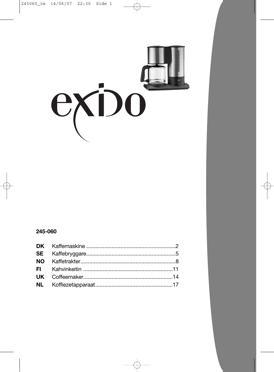 Melissa 245-060 User Manual | 20 pages