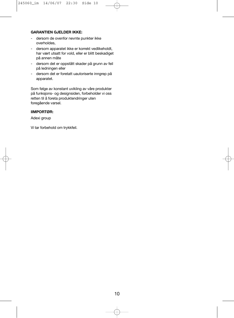 Melissa 245-060 User Manual | Page 10 / 20