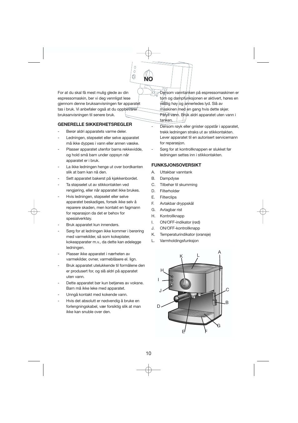 Melissa Espresso/Cappucino 245-007 User Manual | Page 10 / 33