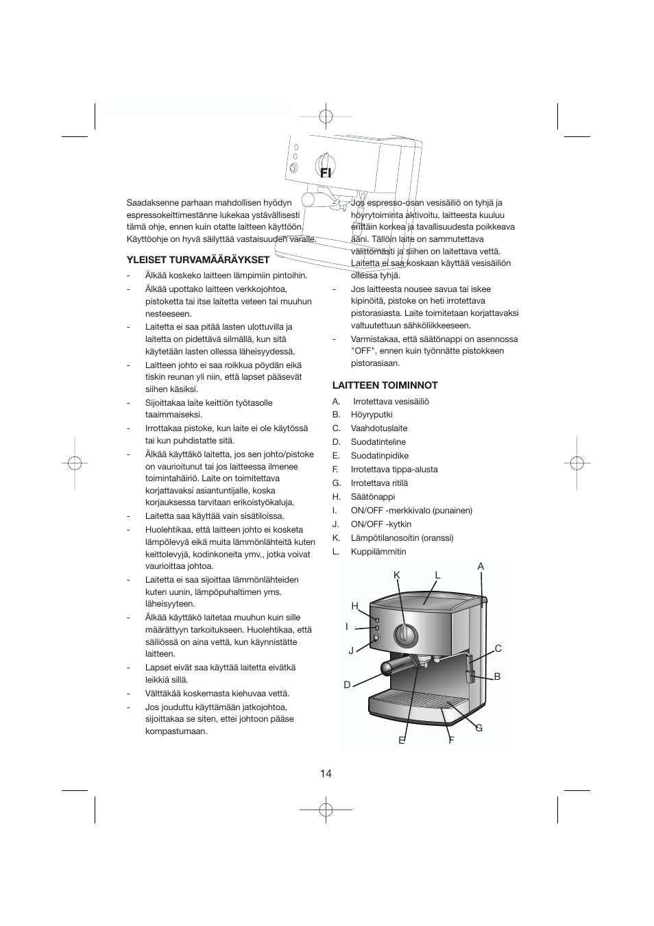 Melissa Espresso/Cappucino 245-007 User Manual | Page 14 / 33
