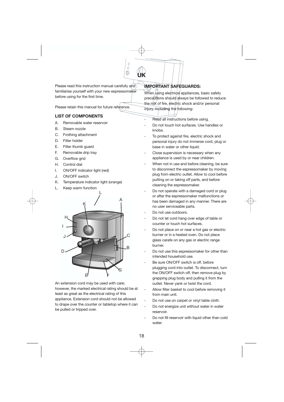 Melissa Espresso/Cappucino 245-007 User Manual | Page 18 / 33