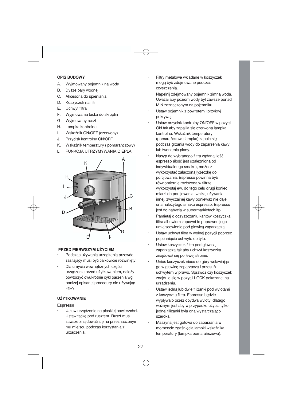 Melissa Espresso/Cappucino 245-007 User Manual | Page 27 / 33