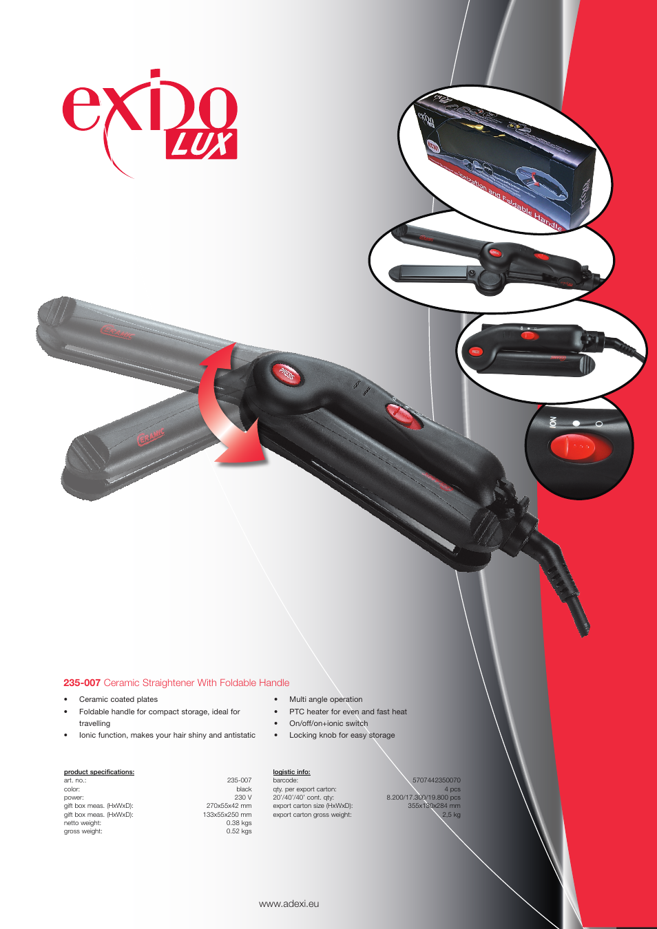 Melissa Travelstraightener 235-007 User Manual | 1 page