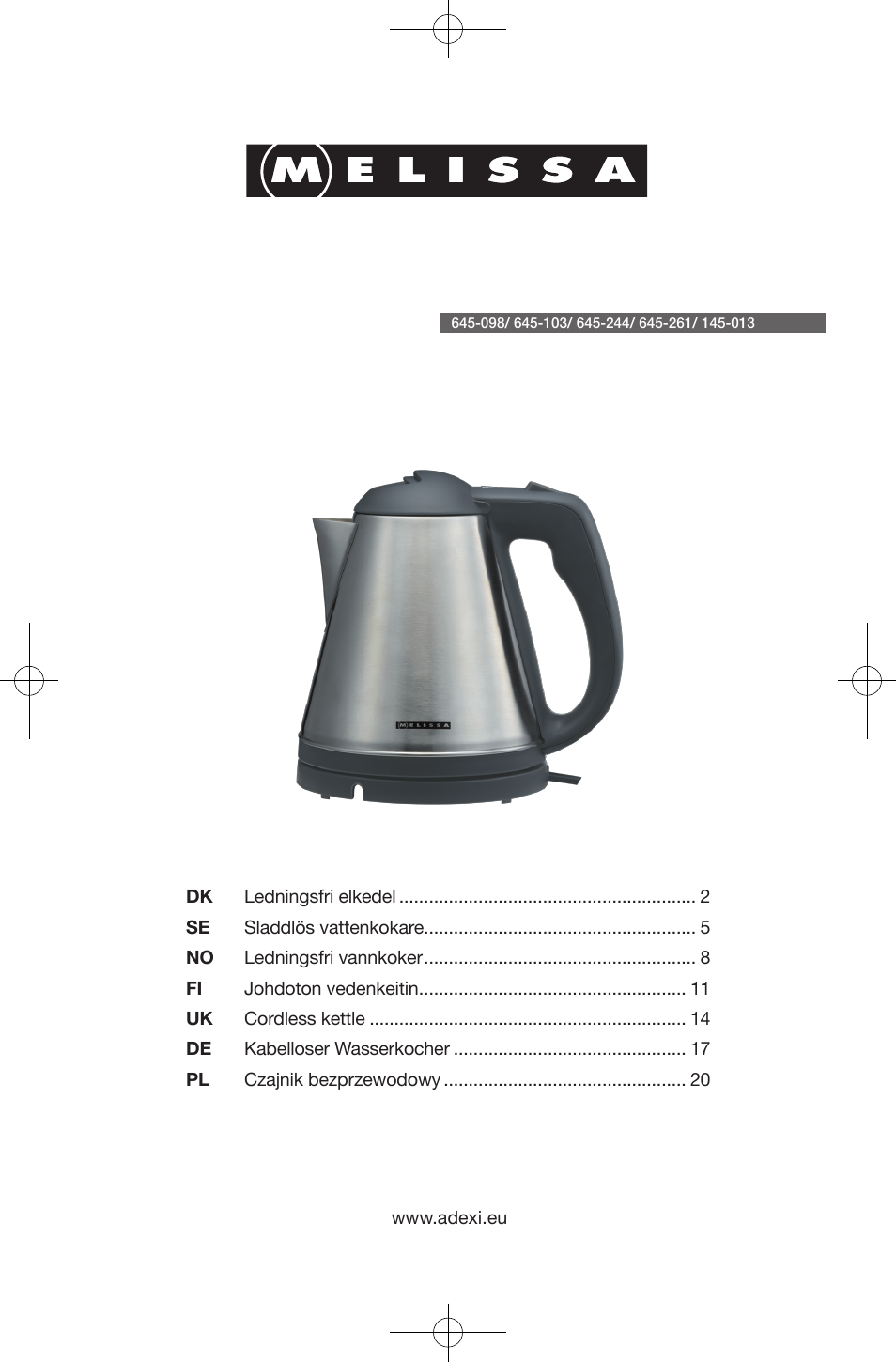 Melissa 145-013 User Manual | 25 pages