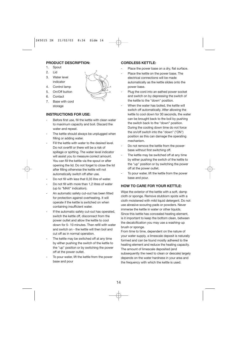 Melissa 245-015 User Manual | Page 14 / 25