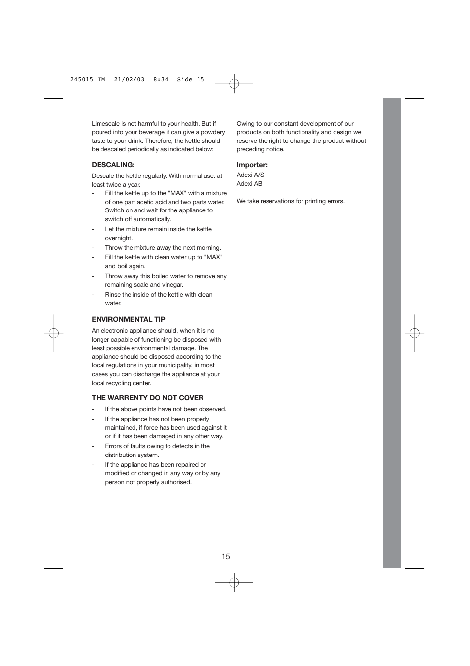 Melissa 245-015 User Manual | Page 15 / 25
