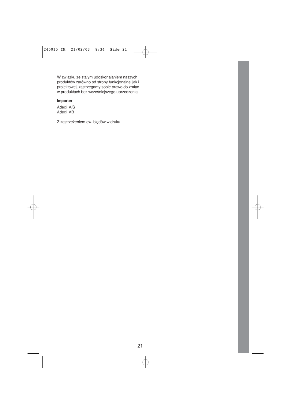 Melissa 245-015 User Manual | Page 21 / 25