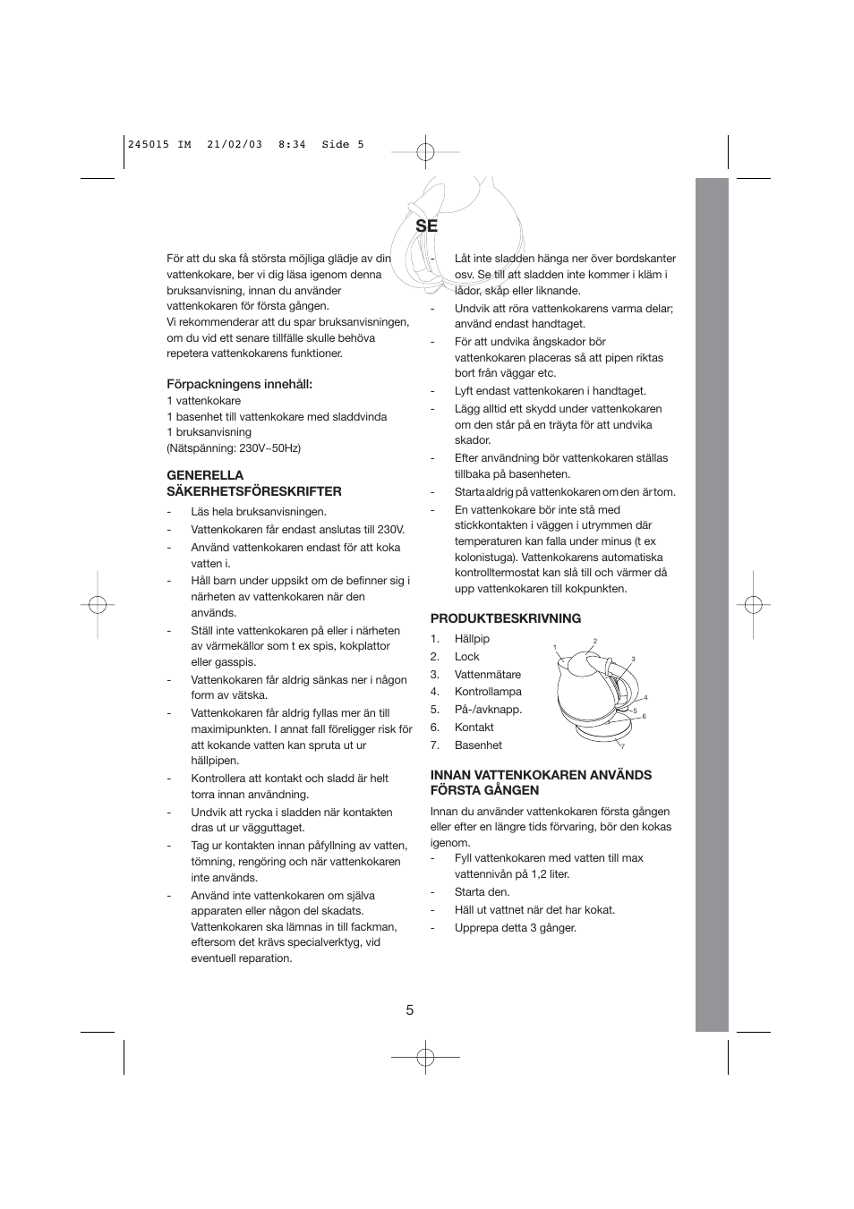 Melissa 245-015 User Manual | Page 5 / 25