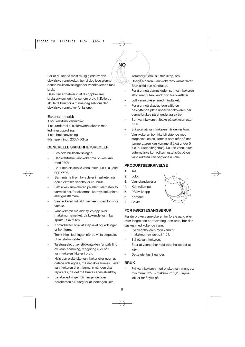 Melissa 245-015 User Manual | Page 8 / 25