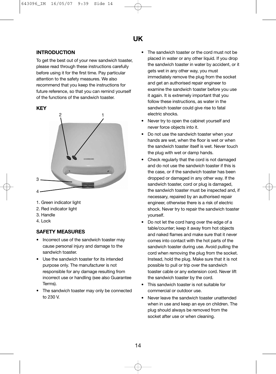 Melissa 643-096/106 User Manual | Page 14 / 26