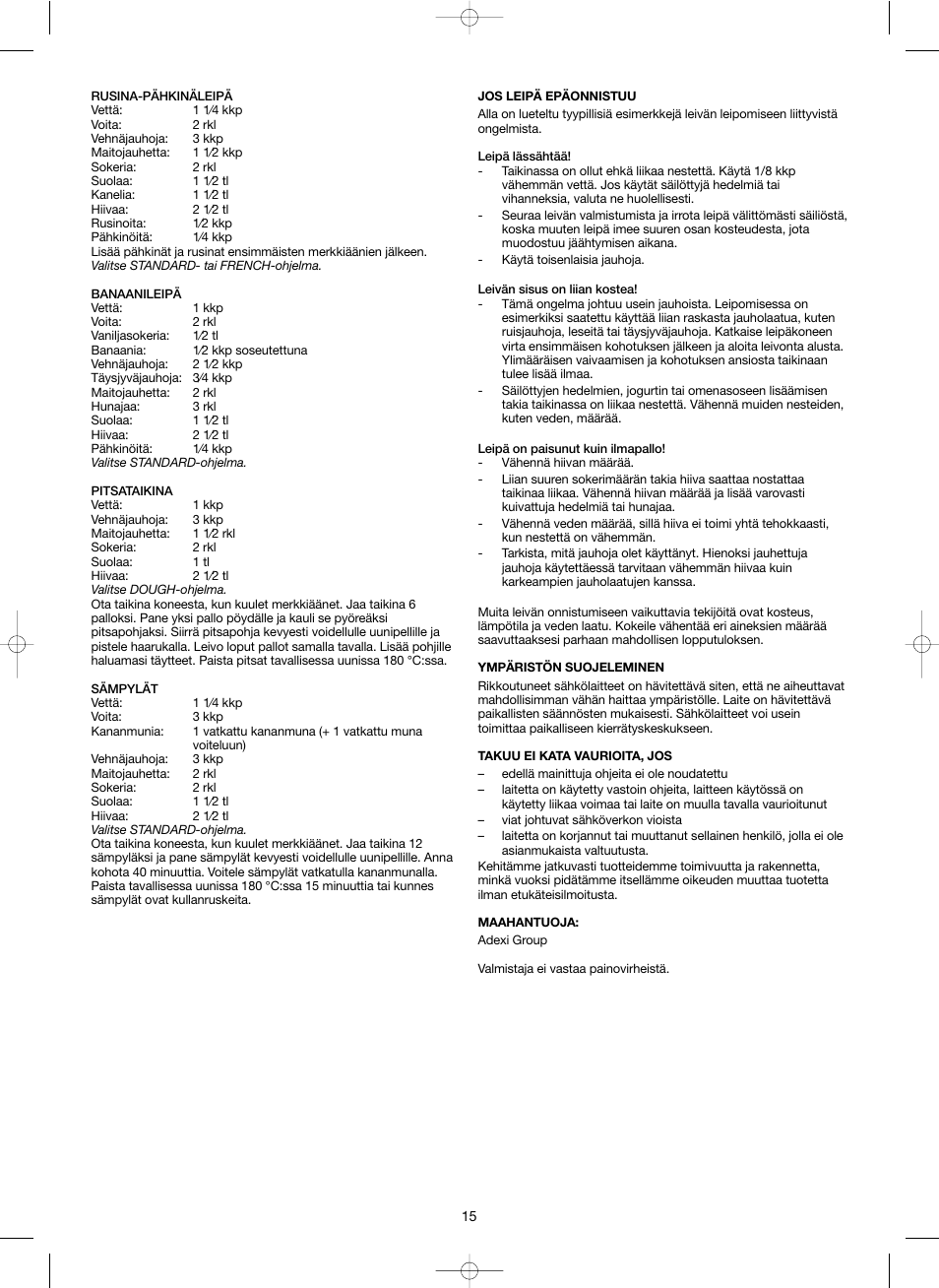 Melissa 643-042 User Manual | Page 15 / 32