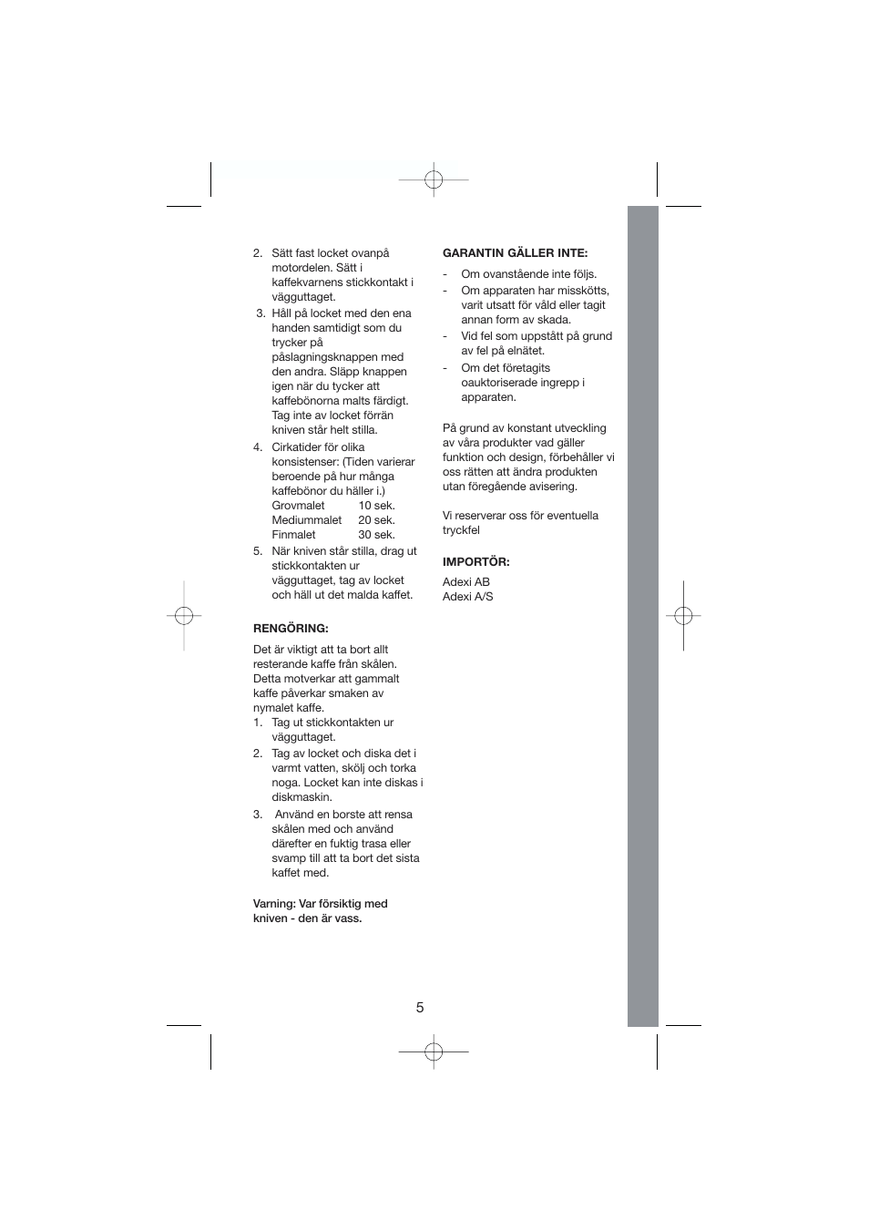 Melissa 245-006 User Manual | Page 5 / 20