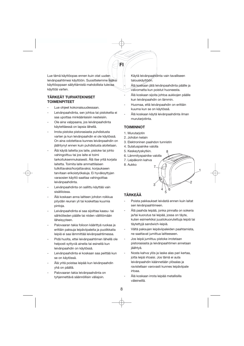 Melissa 243-001 User Manual | Page 8 / 19