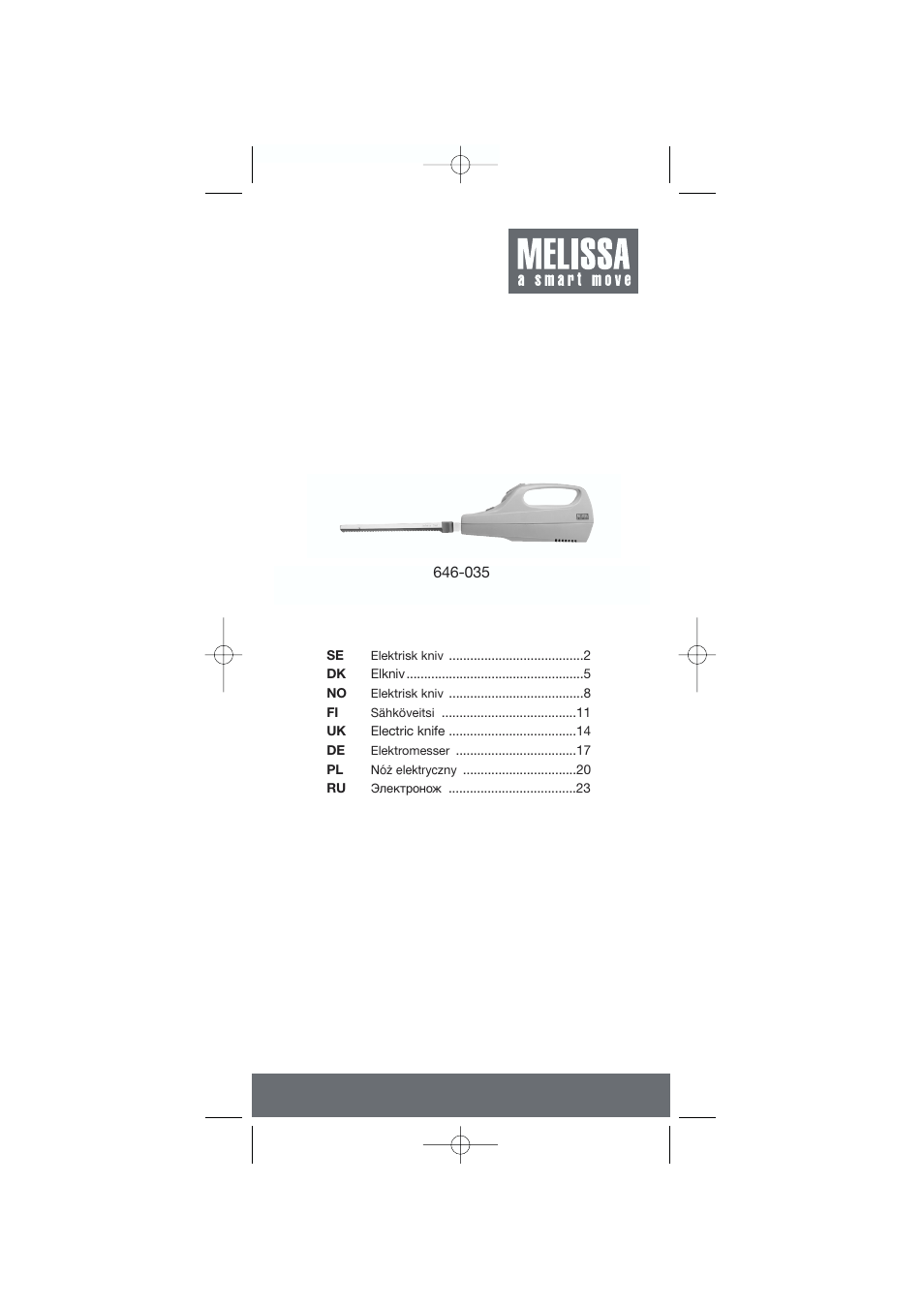 Melissa 646-035 User Manual | 26 pages