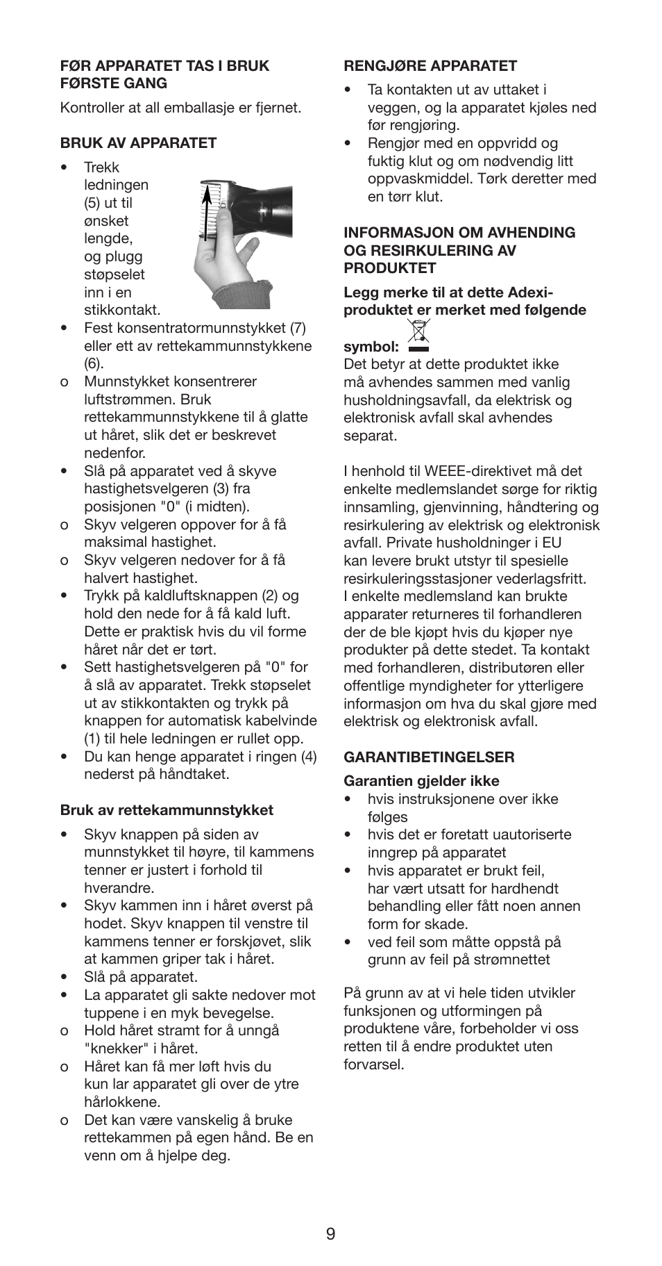 Melissa 235-009 User Manual | Page 9 / 24