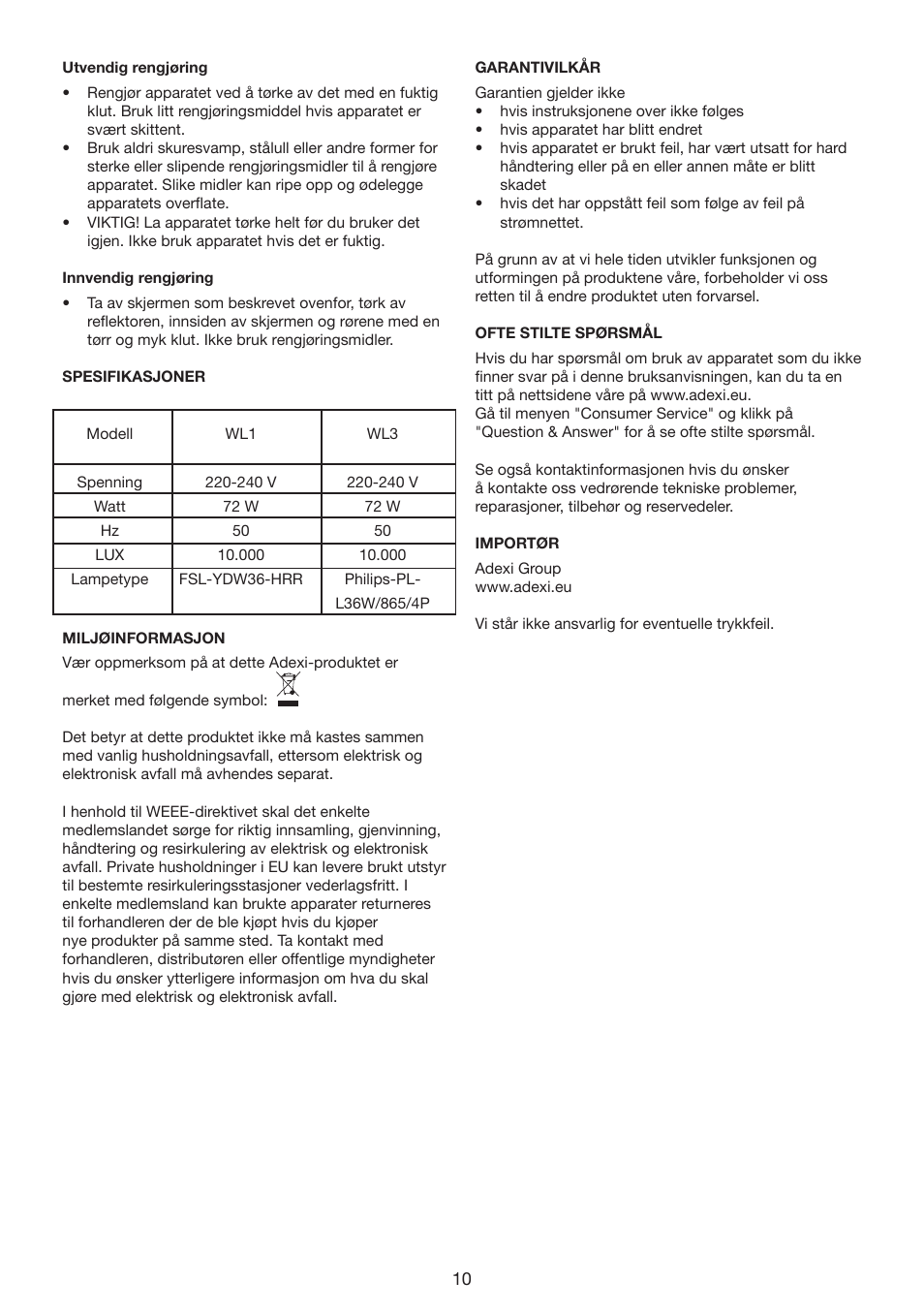 Melissa Daylight Lamp 637-006 User Manual | Page 10 / 25