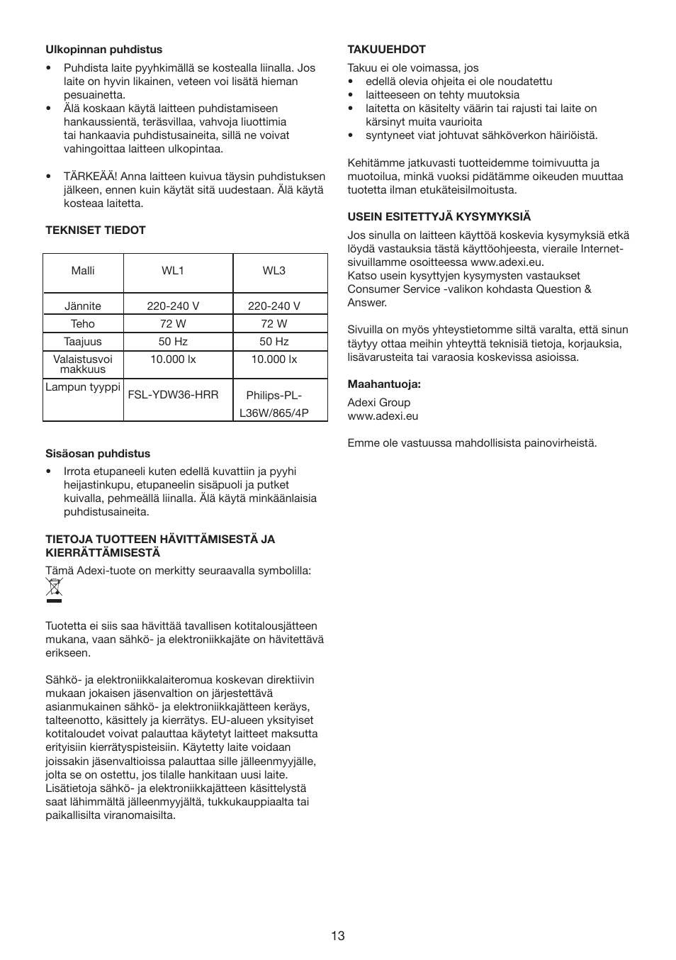 Melissa Daylight Lamp 637-006 User Manual | Page 13 / 25