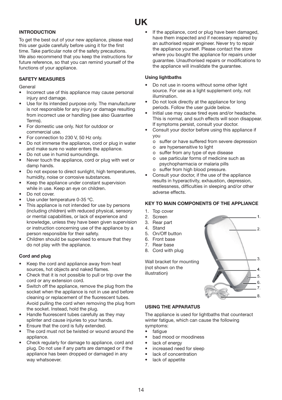 Melissa Daylight Lamp 637-006 User Manual | Page 14 / 25