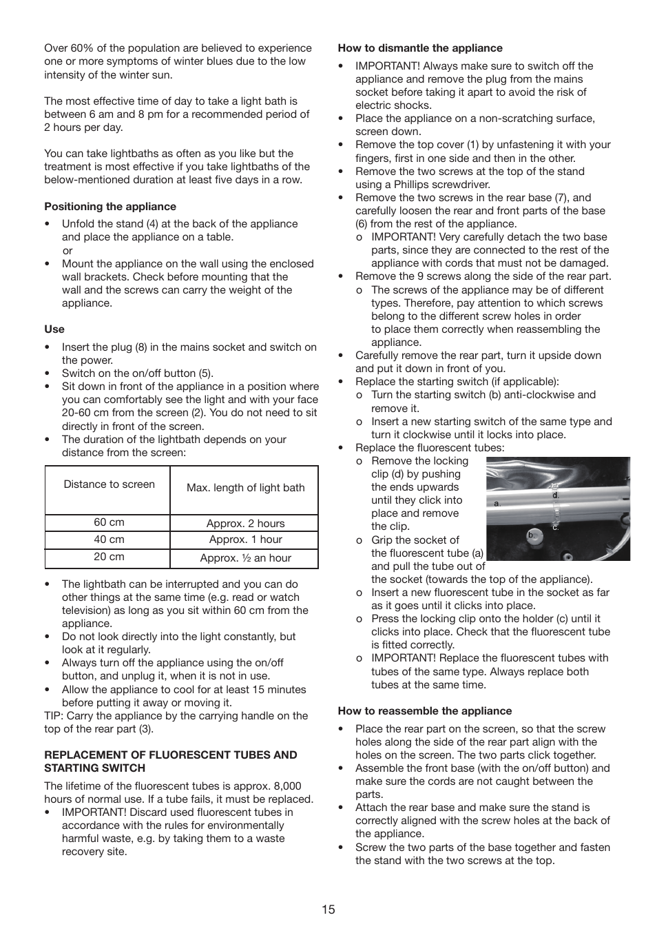 Melissa Daylight Lamp 637-006 User Manual | Page 15 / 25