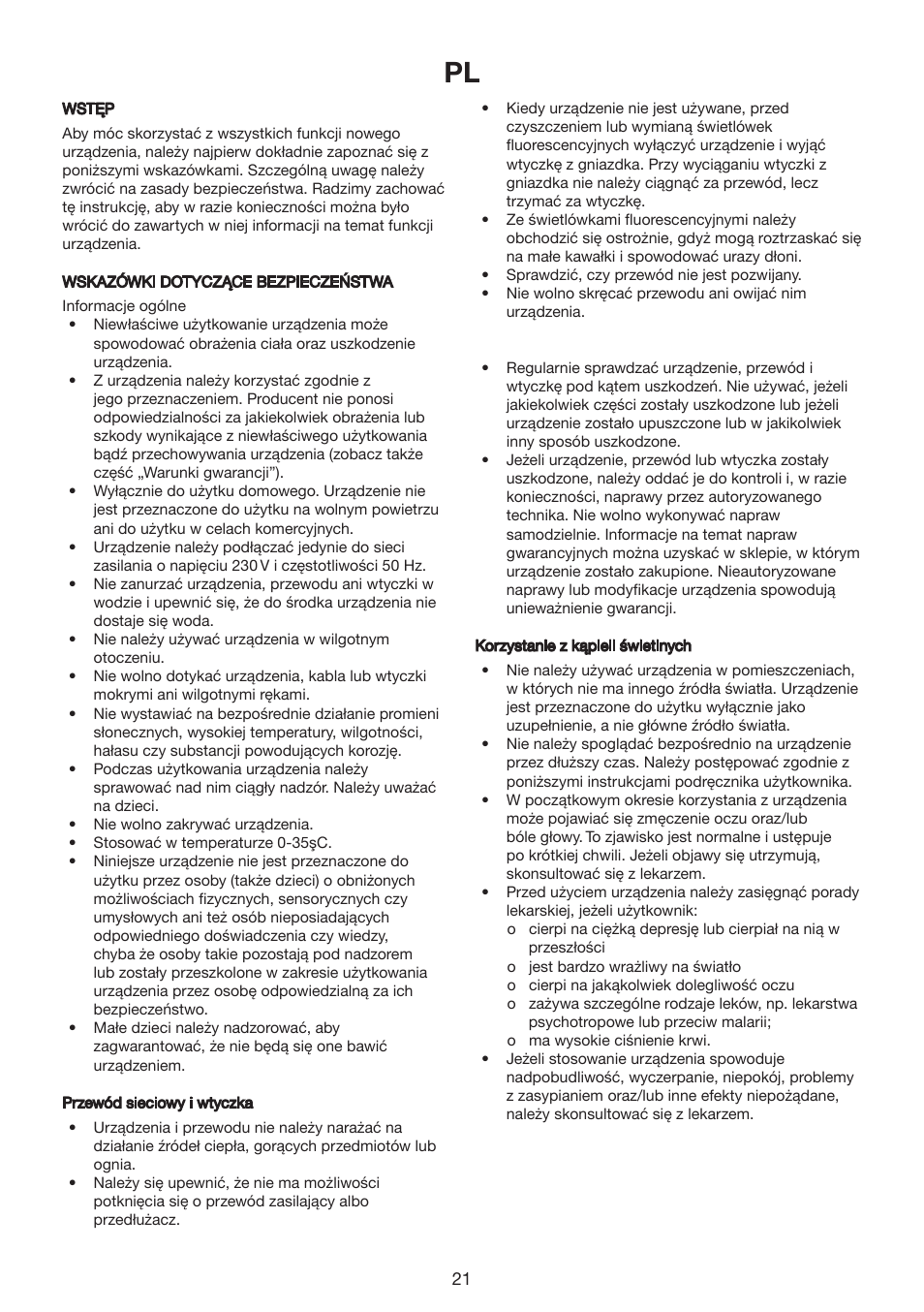 Melissa Daylight Lamp 637-006 User Manual | Page 21 / 25