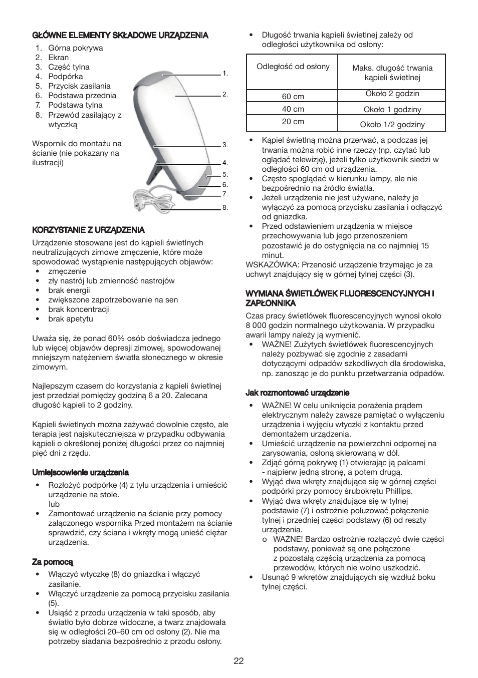 Melissa Daylight Lamp 637-006 User Manual | Page 22 / 25