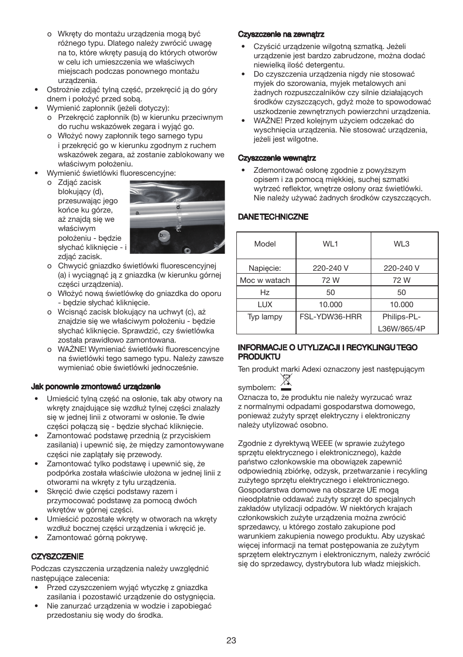 Melissa Daylight Lamp 637-006 User Manual | Page 23 / 25
