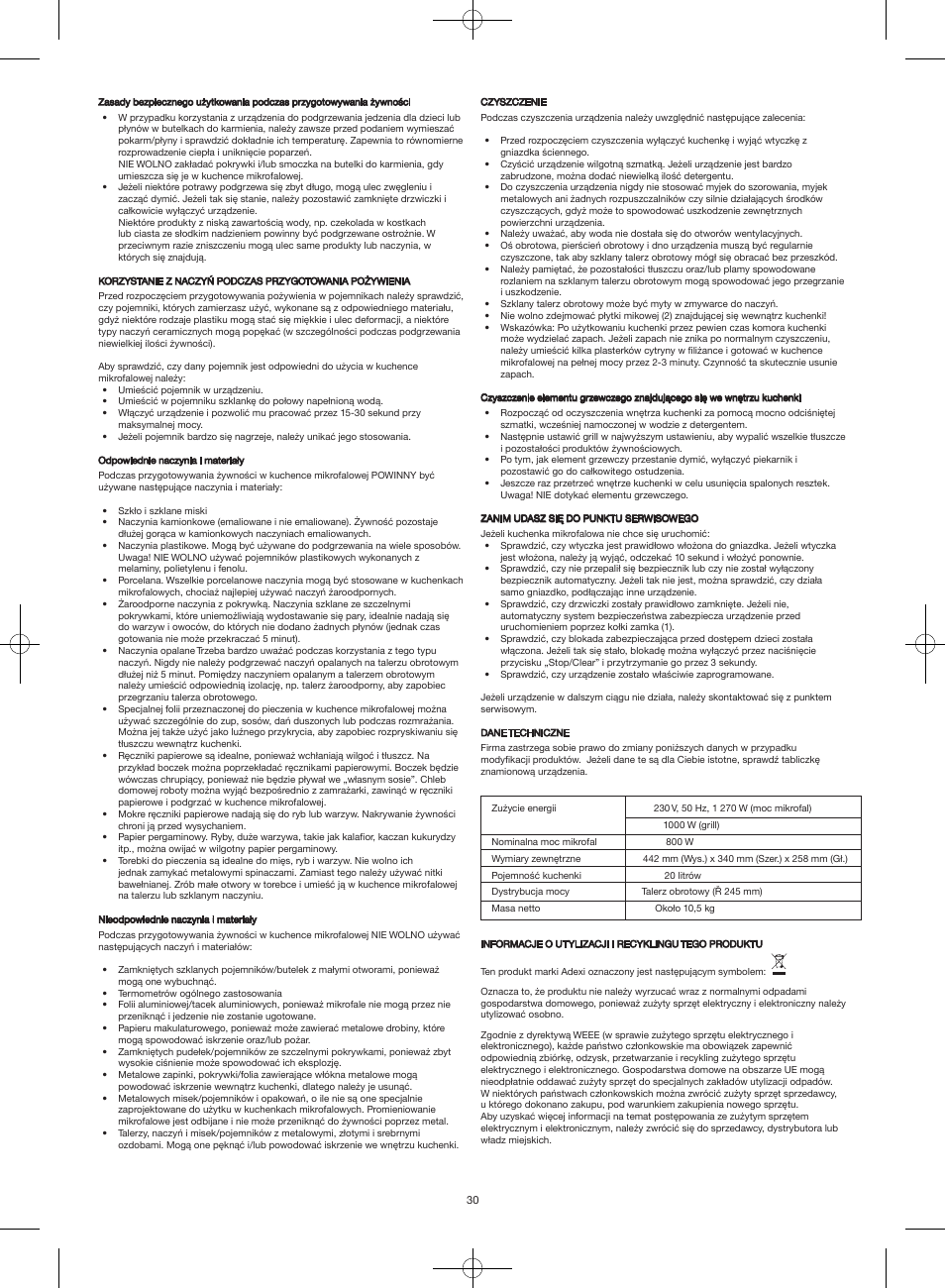 Melissa 253-026 User Manual | Page 30 / 31