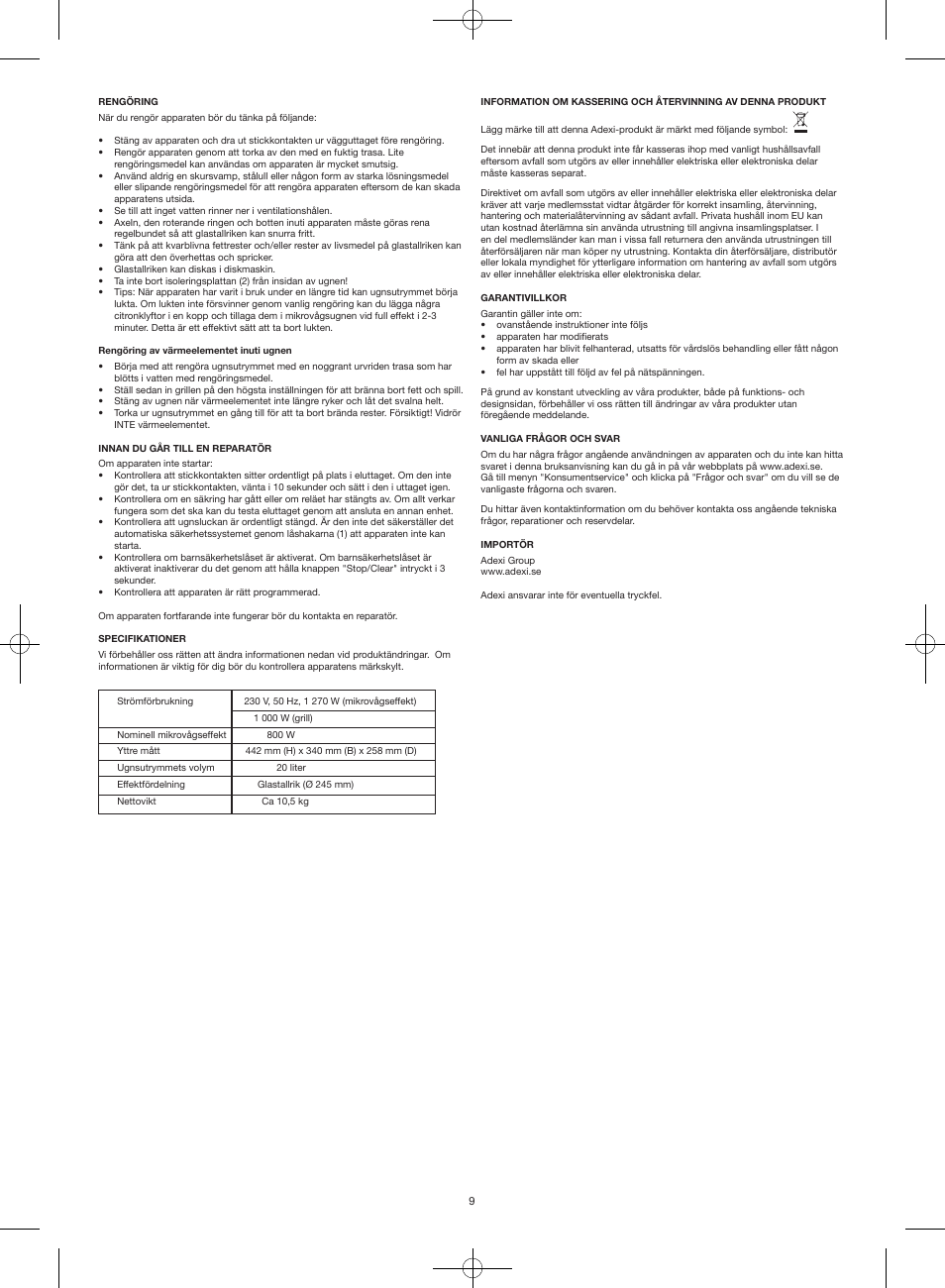 Melissa 253-026 User Manual | Page 9 / 31