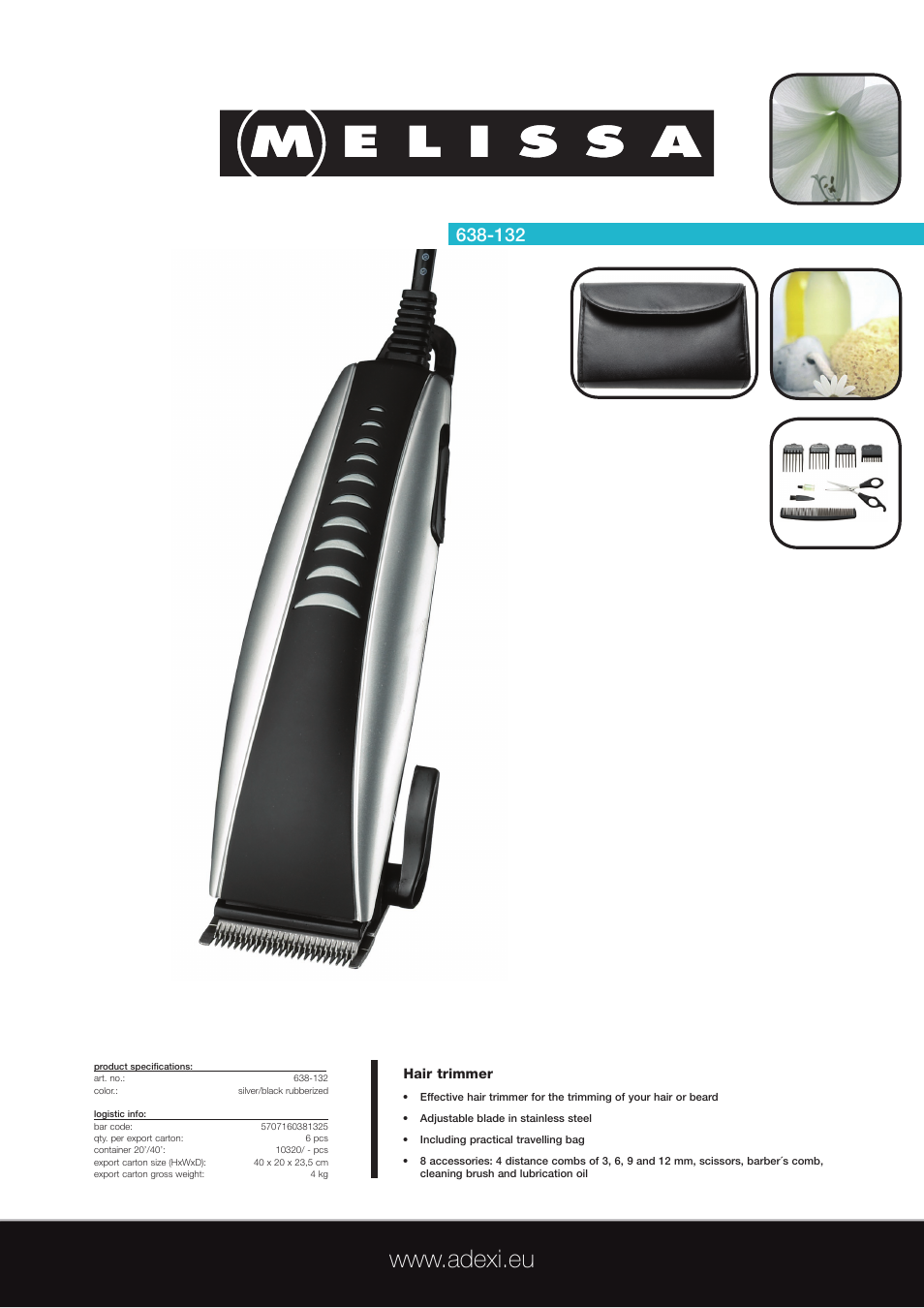 Melissa 638-132 User Manual | 1 page