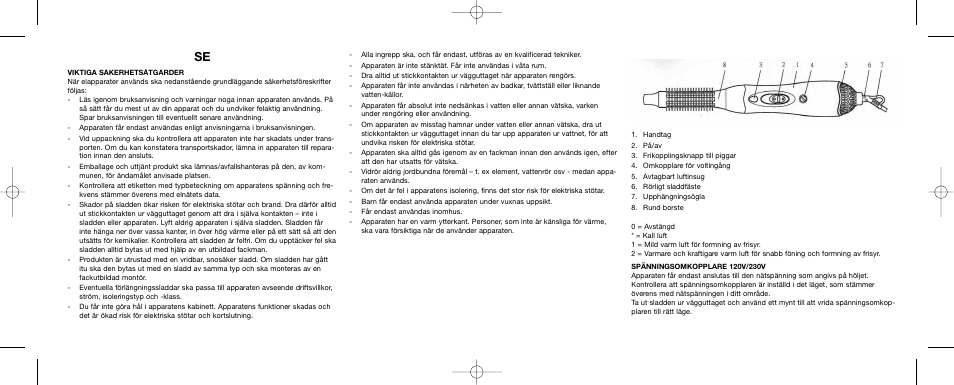 Melissa Air Curler User Manual | Page 2 / 19