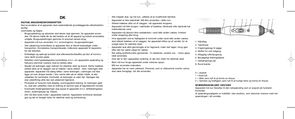 Melissa Air Curler User Manual | Page 4 / 19