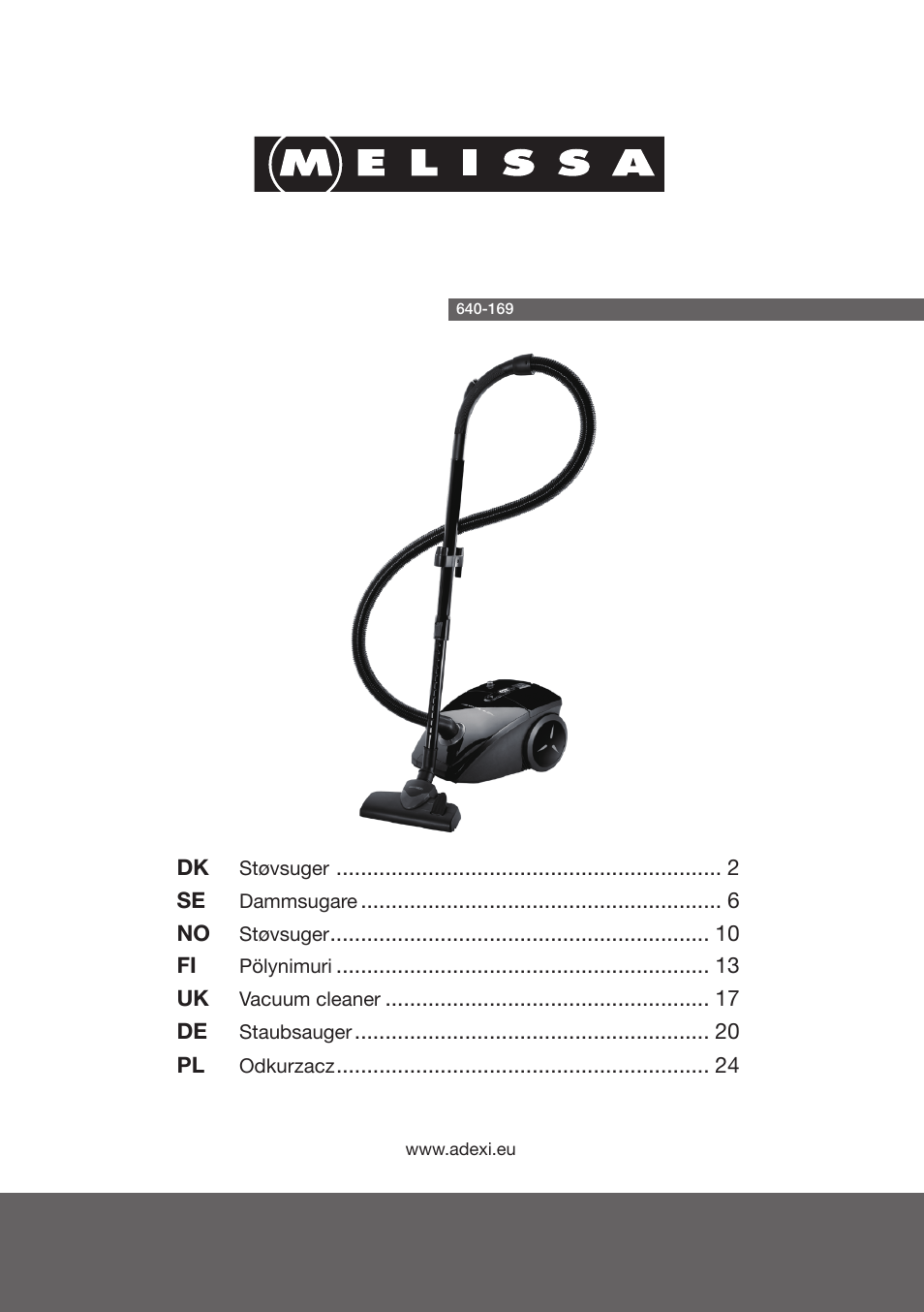 Melissa 640-169 User Manual | 28 pages