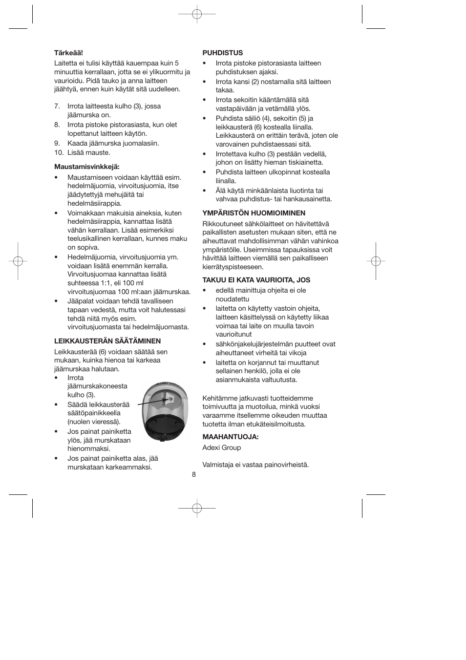 Melissa ide line 746070 User Manual | Page 8 / 16