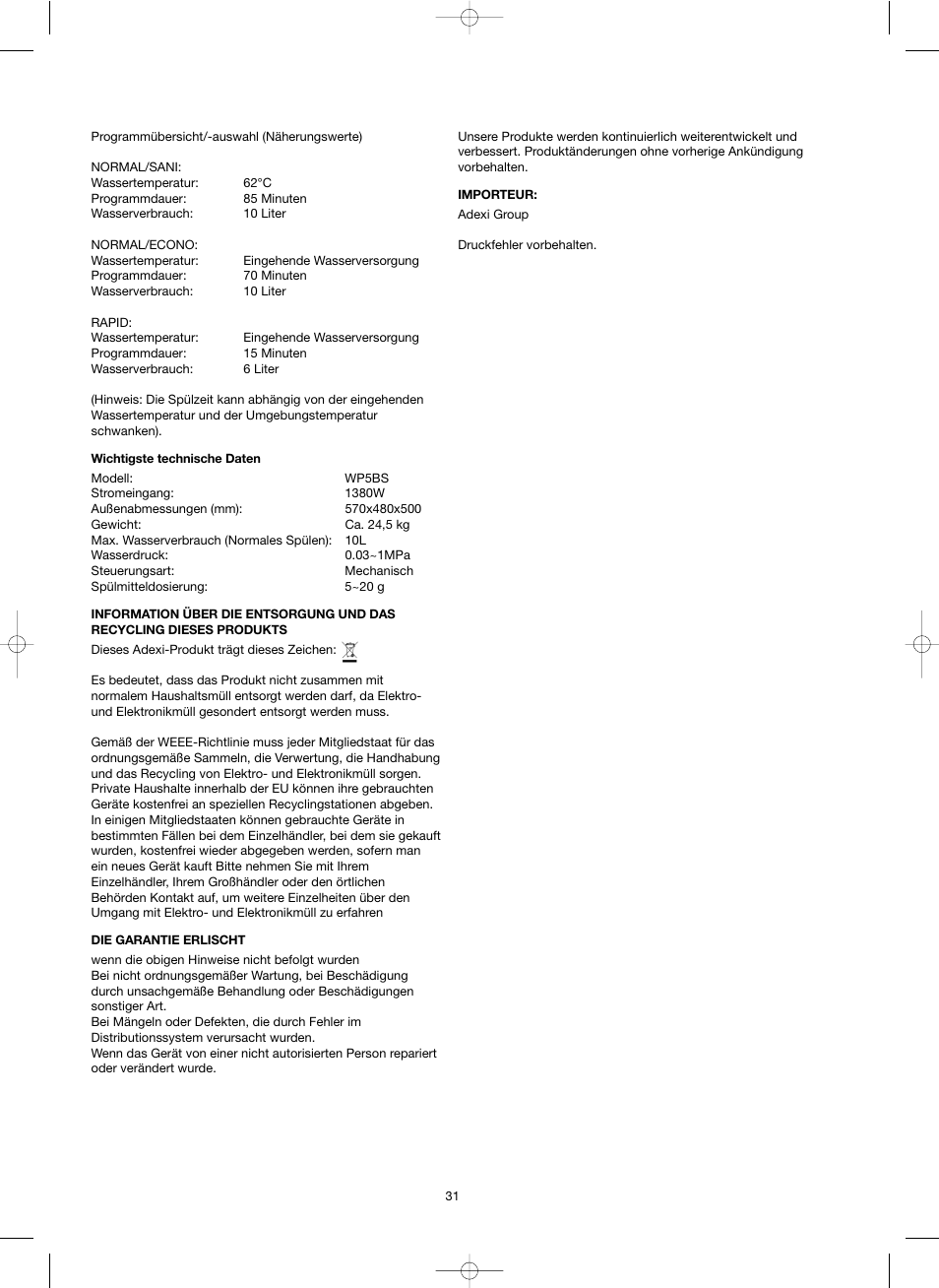 Melissa 758-007 User Manual | Page 31 / 38