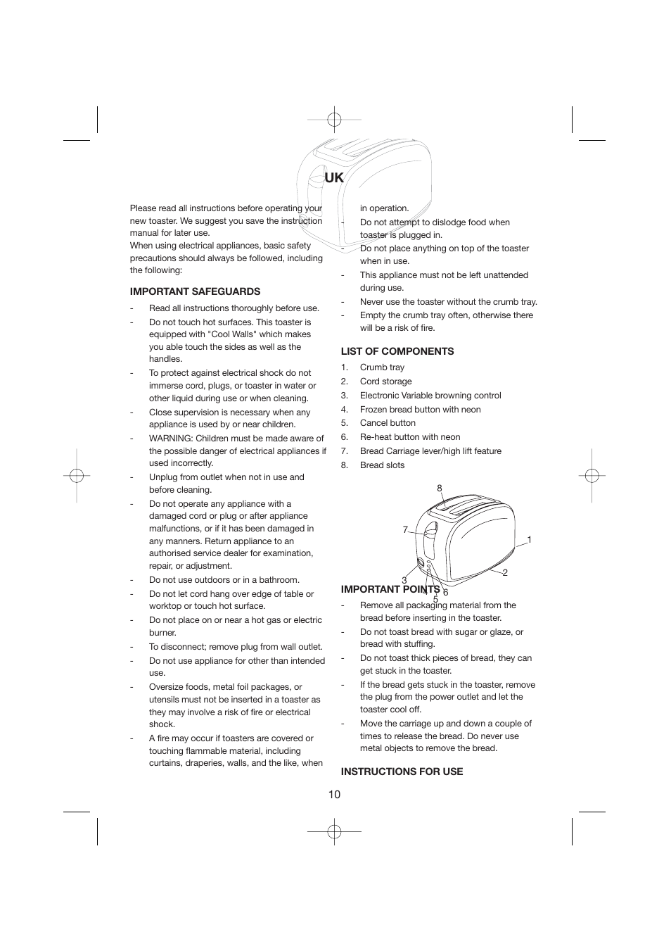 Melissa 243-002 User Manual | Page 10 / 19