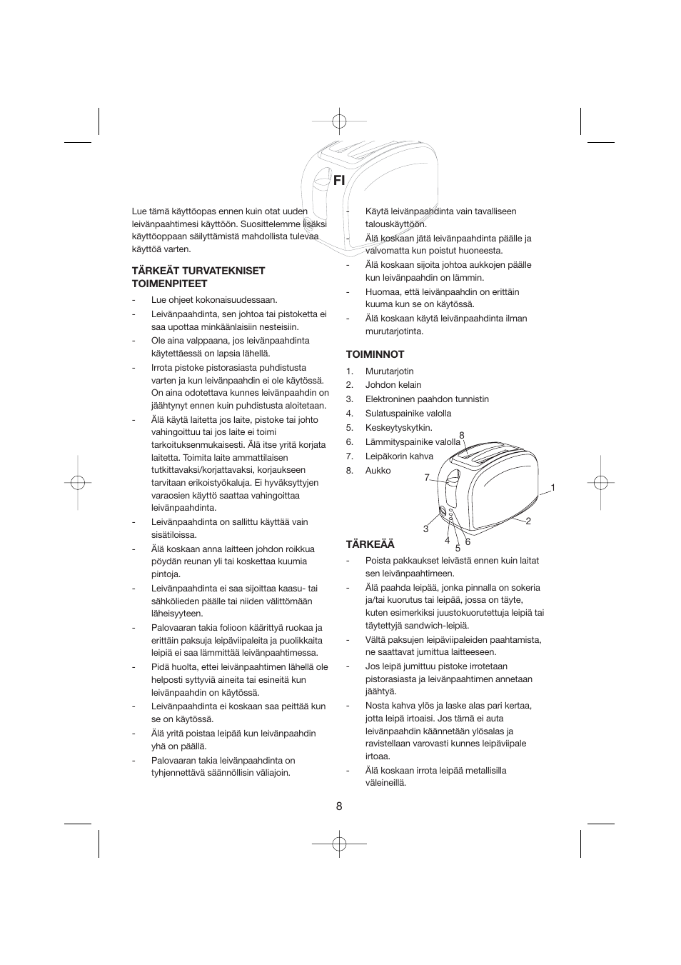 Melissa 243-002 User Manual | Page 8 / 19