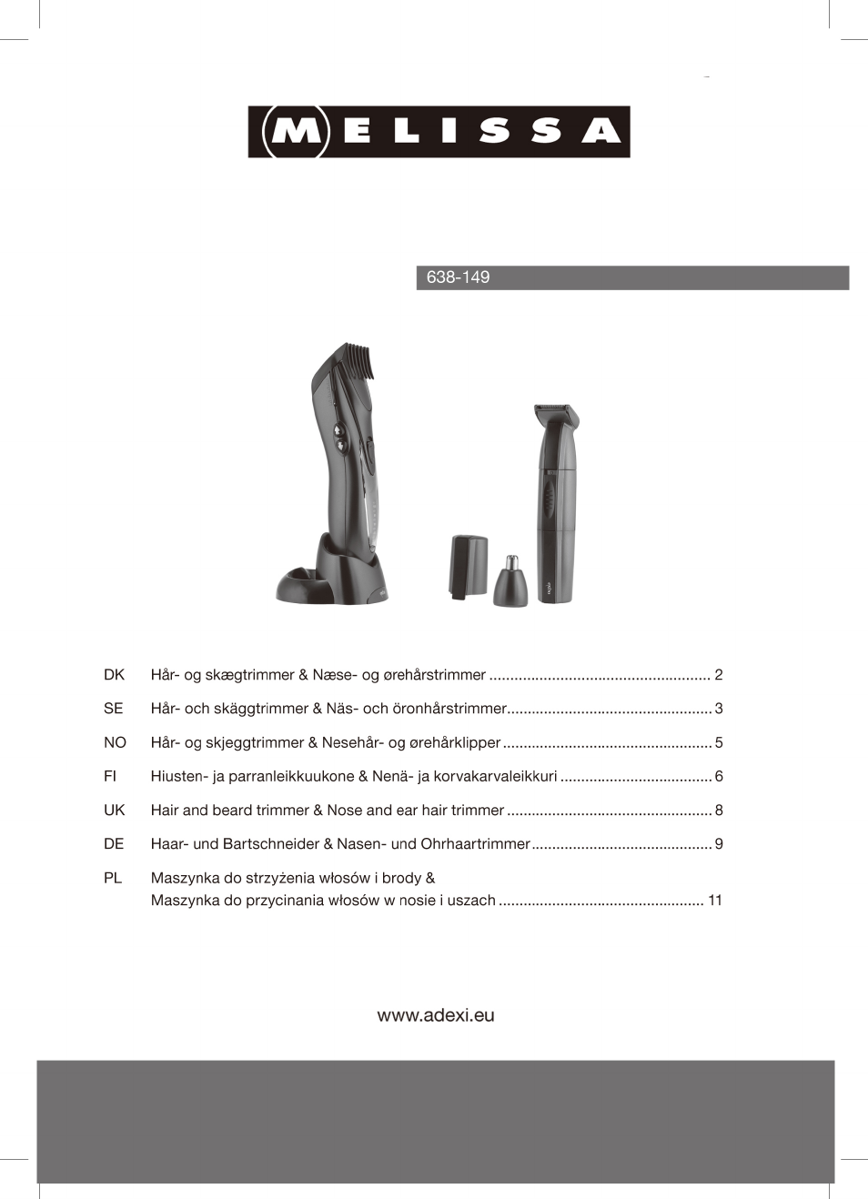 Melissa 638-149 User Manual | 12 pages