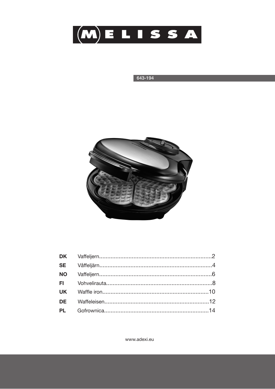 Melissa 643-194 User Manual | 17 pages