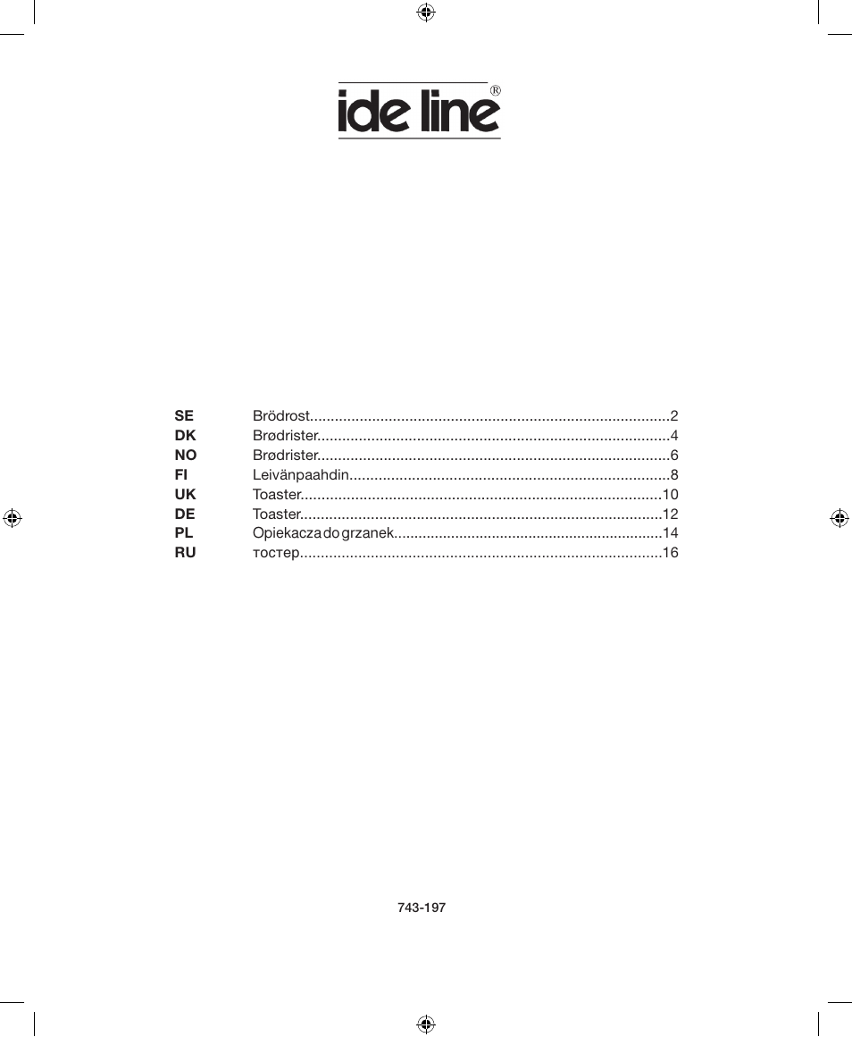 Melissa ide line 743-197 User Manual | 17 pages