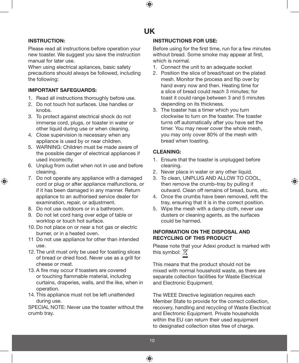 Melissa ide line 743-197 User Manual | Page 10 / 17
