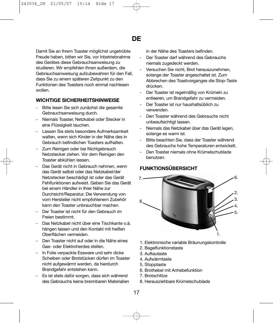 Melissa Exido 243-036 User Manual | Page 17 / 24